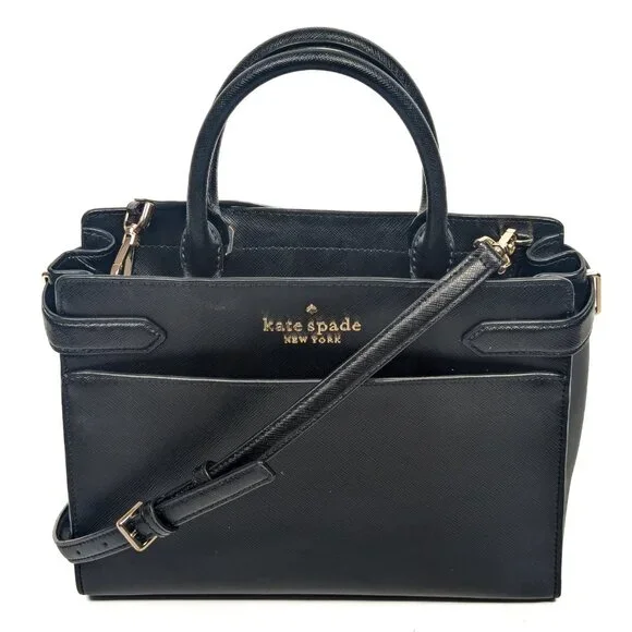 KATE SPADE Black Saffiano Leather medium sized shoulder bag - Picture 12 of 13